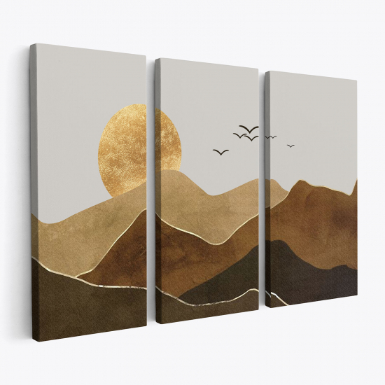 Cuadro tríptico - Paisaje desértico