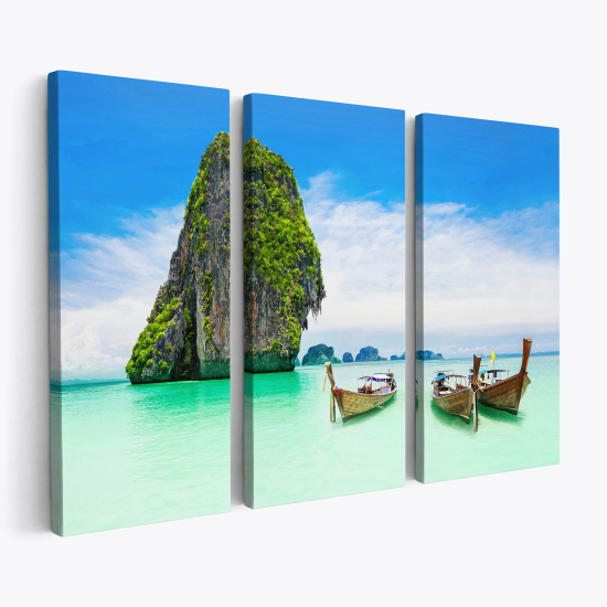 Cuadro tríptico - Paradisíaco Phuket Tailandia