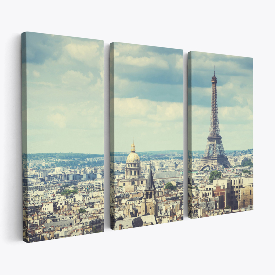 Cuadro tríptico - París Torre Eiffel