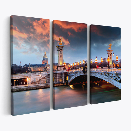 Cuadro tríptico - Puente Alejandro III París