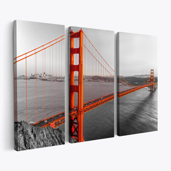 Cuadro tríptico - Puente Golden Gate