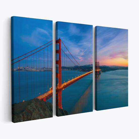 Cuadro tríptico - Puente Golden Gate