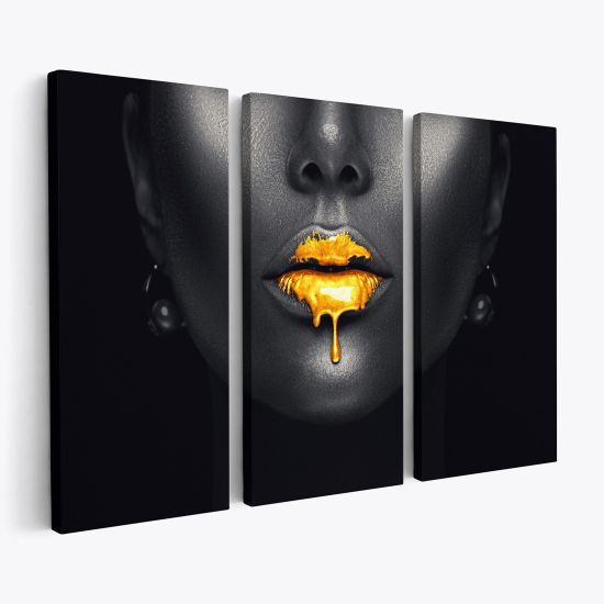 Cuadro tríptico - Rostro de mujer