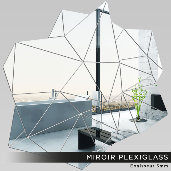 Espejo acrílico plexiglás - Bloques geométricos
