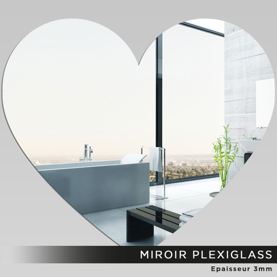Espejo acrílico plexiglás - Corazón