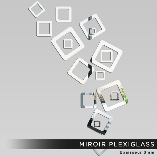 Espejo acrílico plexiglás - Diseño cuadrado