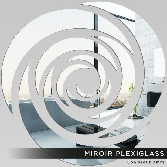 Espejo acrílico plexiglás - Diseño de rosa