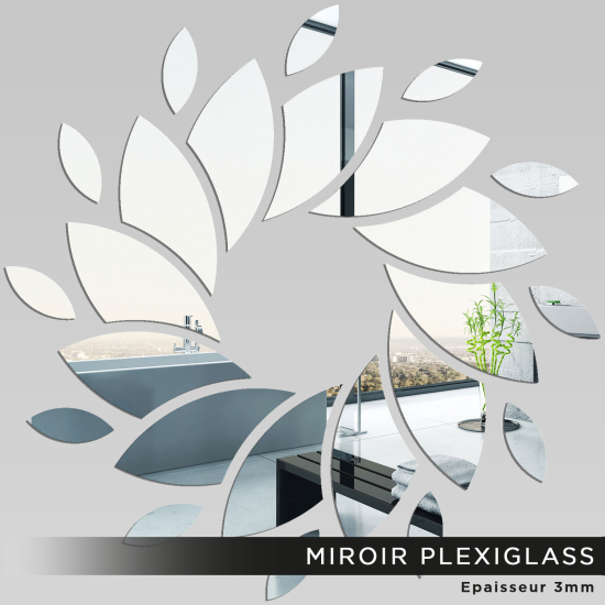 Espejo acrílico plexiglás - Espiral pétalo