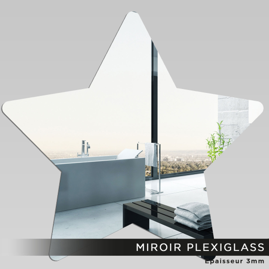 Espejo acrílico plexiglás - Estrella
