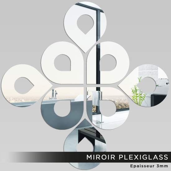 Espejo acrílico plexiglás - Gotas diseño