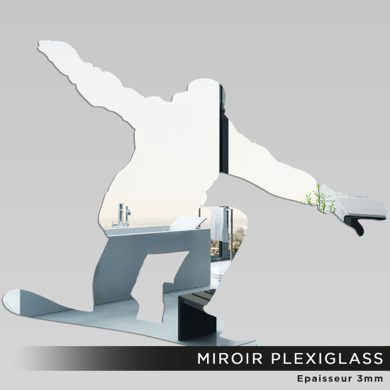 Espejo acrílico plexiglás - Snowboarder