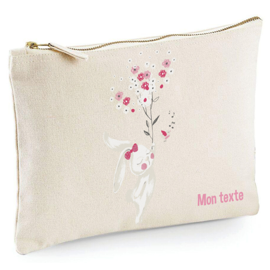 Estuche / Bolsa - Conejito Flores