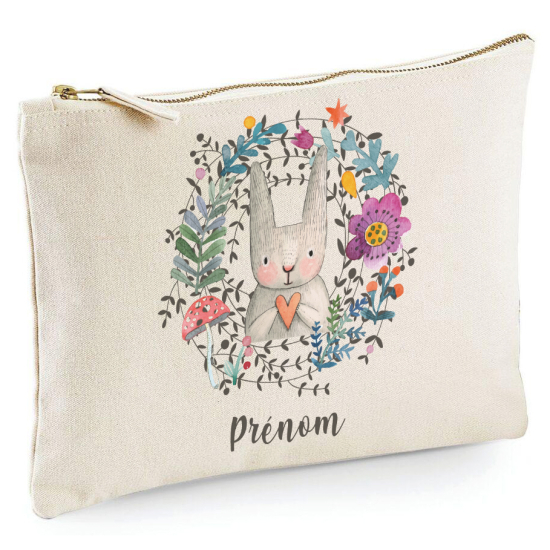 Estuche / Bolsa - Conejo Flores