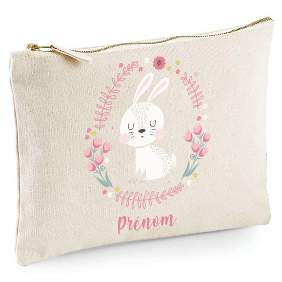 Estuche / Bolsa - Conejo Flores