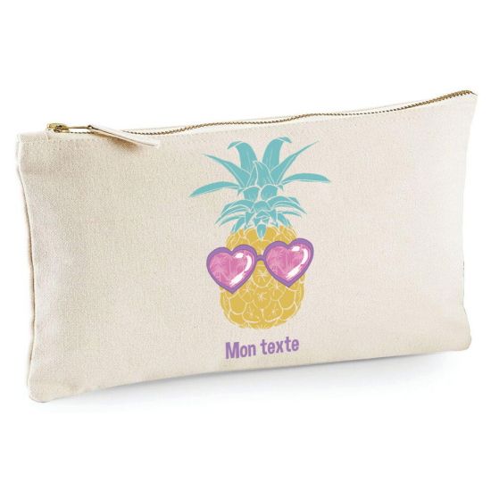 Estuche / Bolsa - Corazones de piña