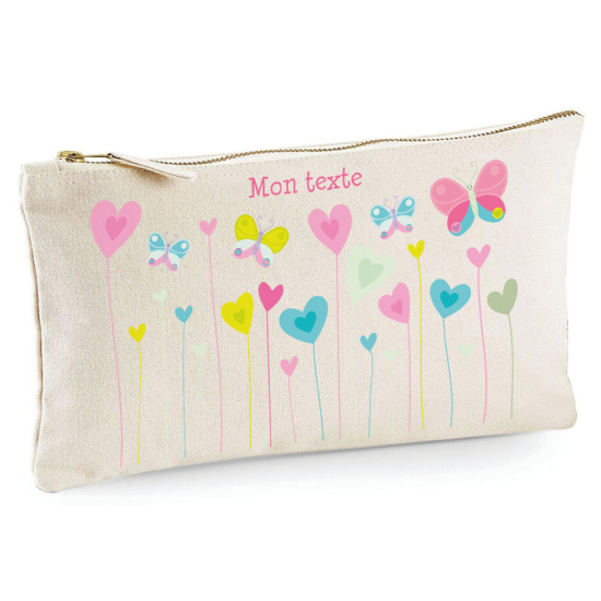 Estuche / Bolsa - Corazones mariposa