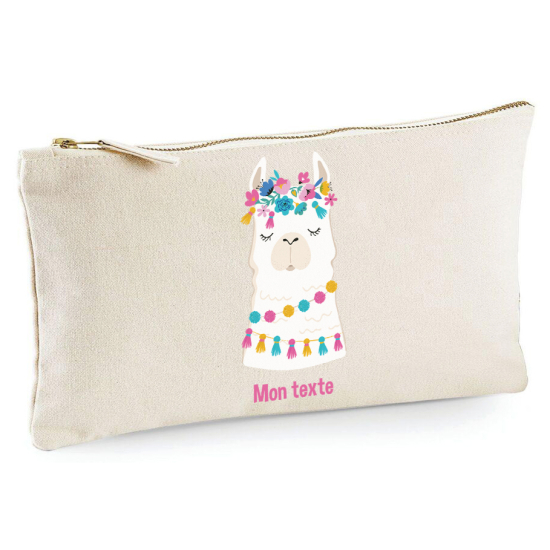 Estuche / Bolsa - Lama floreado