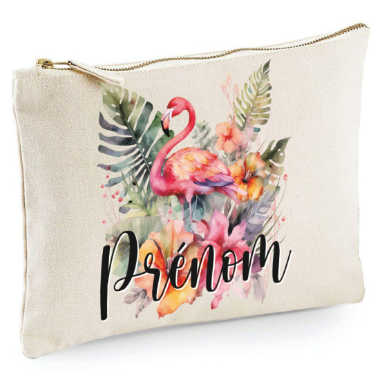 Estuche / Bolsa - Nombre Flamenco Rosa