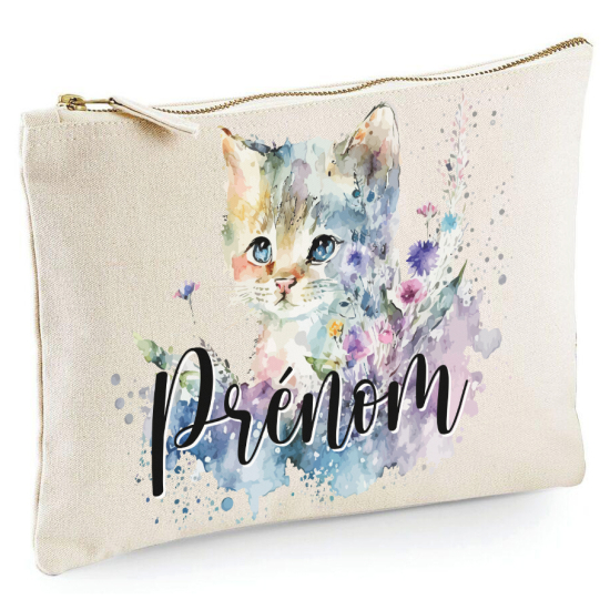 Estuche / Bolsa - Nombre Gatito