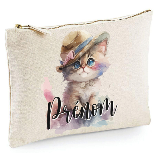 Estuche / Bolsa - Nombre Gato Sombrero