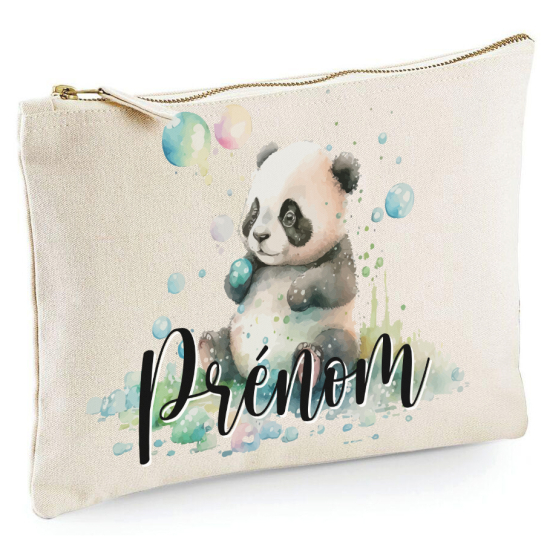 Estuche / Bolsa - Nombre Panda