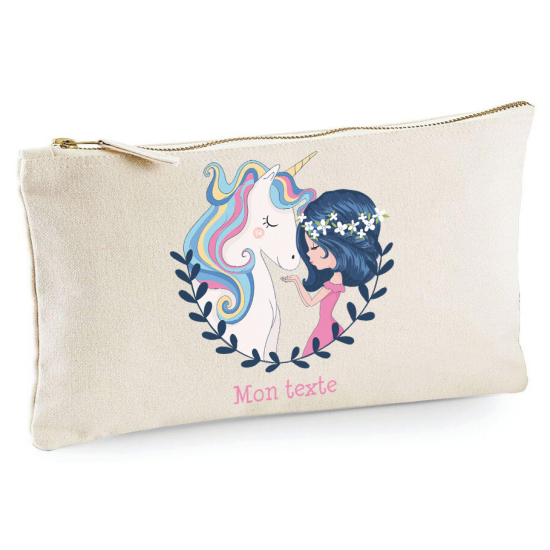 Estuche / Bolsa - Pequeña niña unicornio