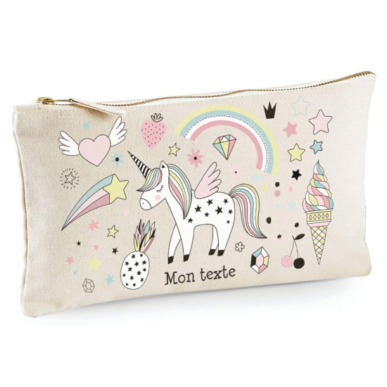 Estuche / Bolsa - Unicornio arcoíris