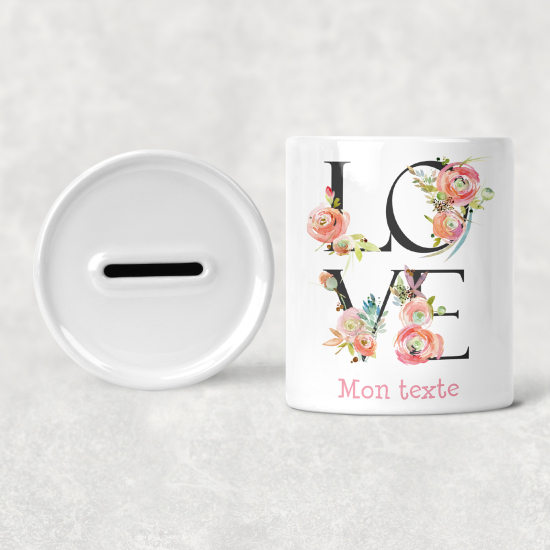 Hucha para niños personalizada - Infantil - Amor Flores