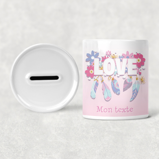 Hucha para niños personalizada - Infantil - Amor Indio