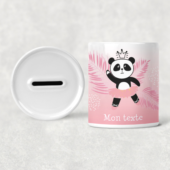 Hucha para niños personalizada - Infantil - Bailarina Panda
