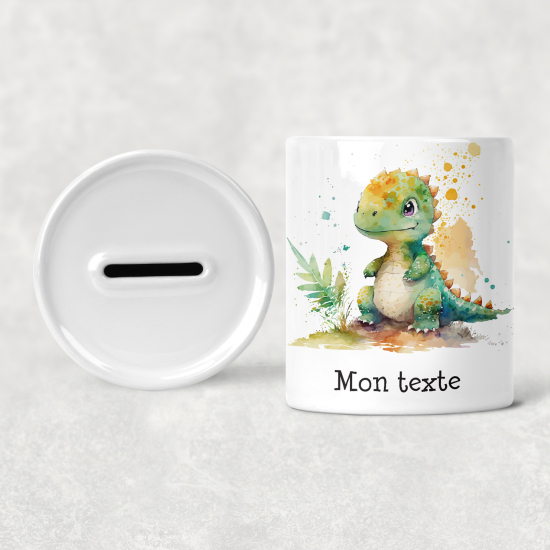 Hucha para niños personalizada - Infantil - Bebé dinosaurio