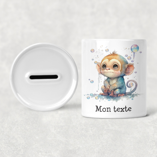 Hucha para niños personalizada - Infantil - Bebé Mono