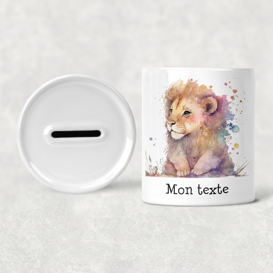 Hucha para niños personalizada - Infantil - Cachorro de león