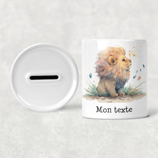 Hucha para niños personalizada - Infantil - Cachorro de león