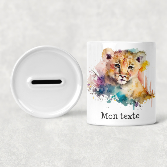 Hucha para niños personalizada - Infantil - Cachorro de león