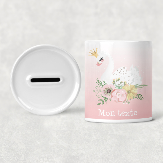 Hucha para niños personalizada - Infantil - Cisne