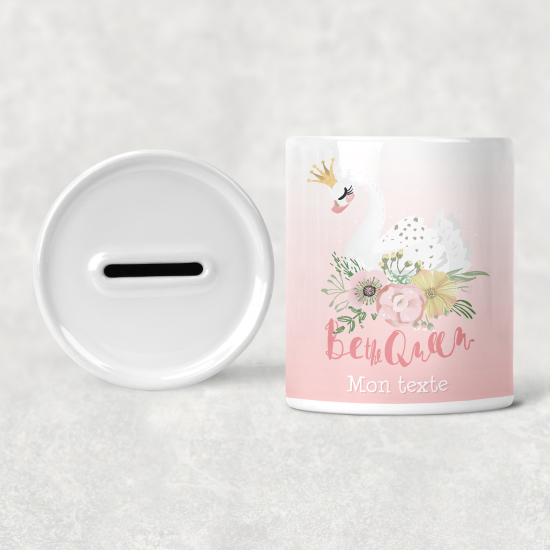Hucha para niños personalizada - Infantil - Cisne Sé la Reina