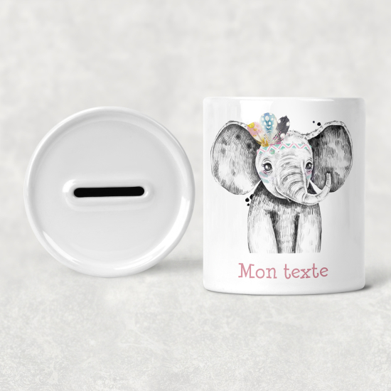 Hucha para niños personalizada - Infantil - Elefante