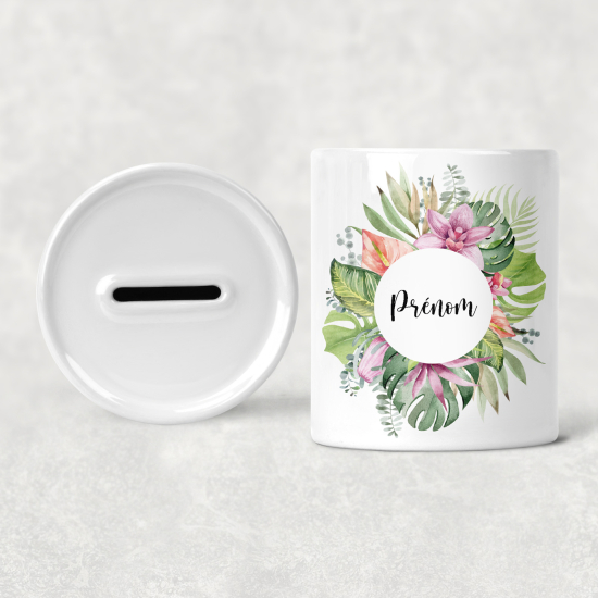 Hucha para niños personalizada - Infantil - Flores