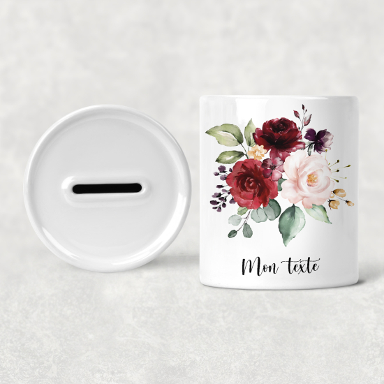 Hucha para niños personalizada - Infantil - Flores