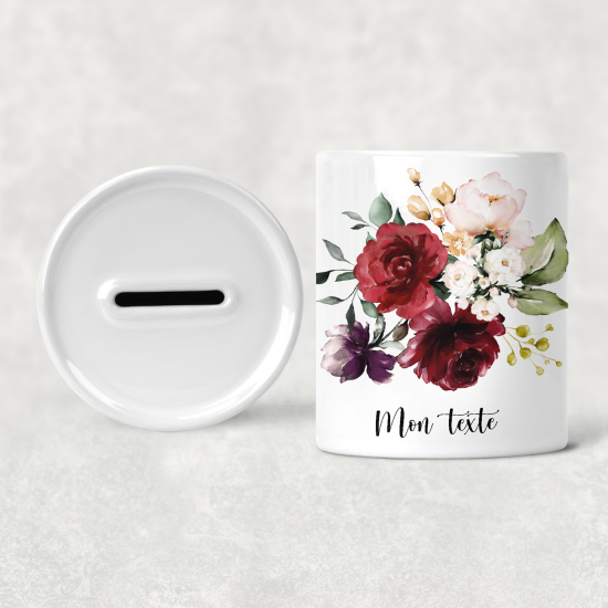 Hucha para niños personalizada - Infantil - Flores