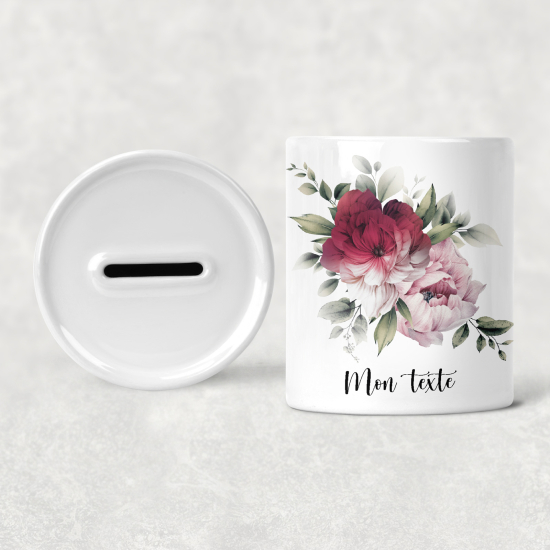 Hucha para niños personalizada - Infantil - Flores