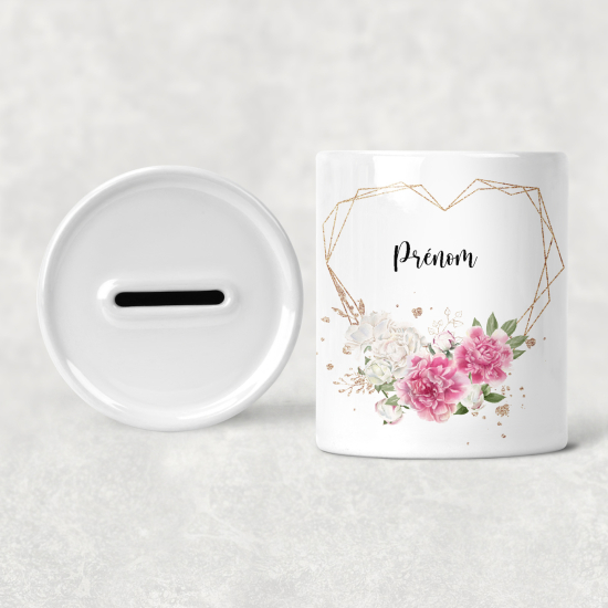 Hucha para niños personalizada - Infantil - Flores