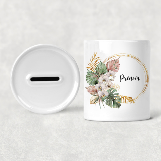 Hucha para niños personalizada - Infantil - Flores