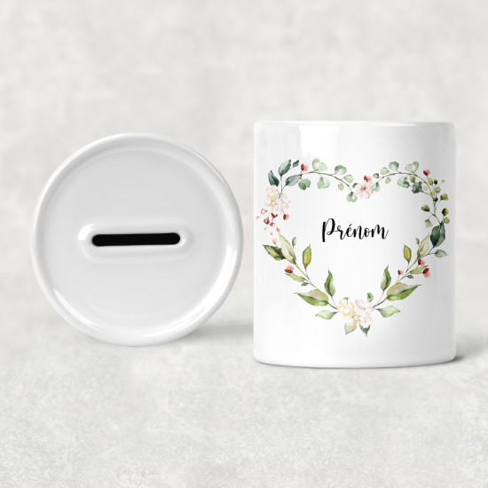 Hucha para niños personalizada - Infantil - Flores