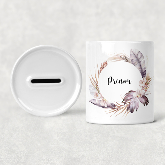 Hucha para niños personalizada - Infantil - Flores