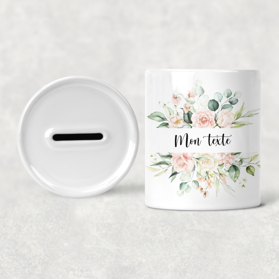 Hucha para niños personalizada - Infantil - Flores