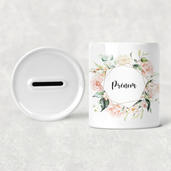 Hucha para niños personalizada - Infantil - Flores