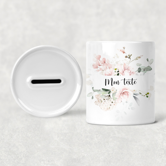 Hucha para niños personalizada - Infantil - Flores