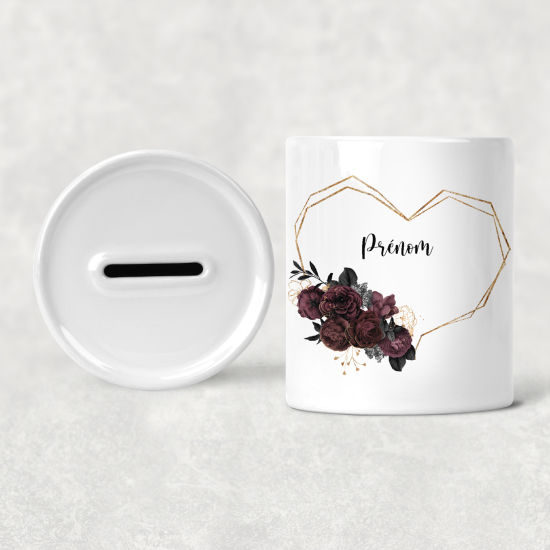Hucha para niños personalizada - Infantil - Flores